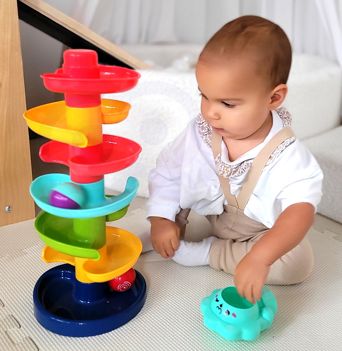 WOOPIE BABY kamuoliukų trasa-spiralė su 2 kamuoliukais