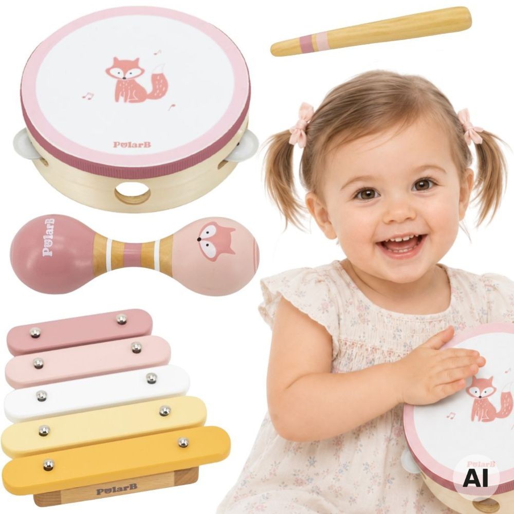 VIGA PolarB muzikos instrumentų rinkinys, rožinis