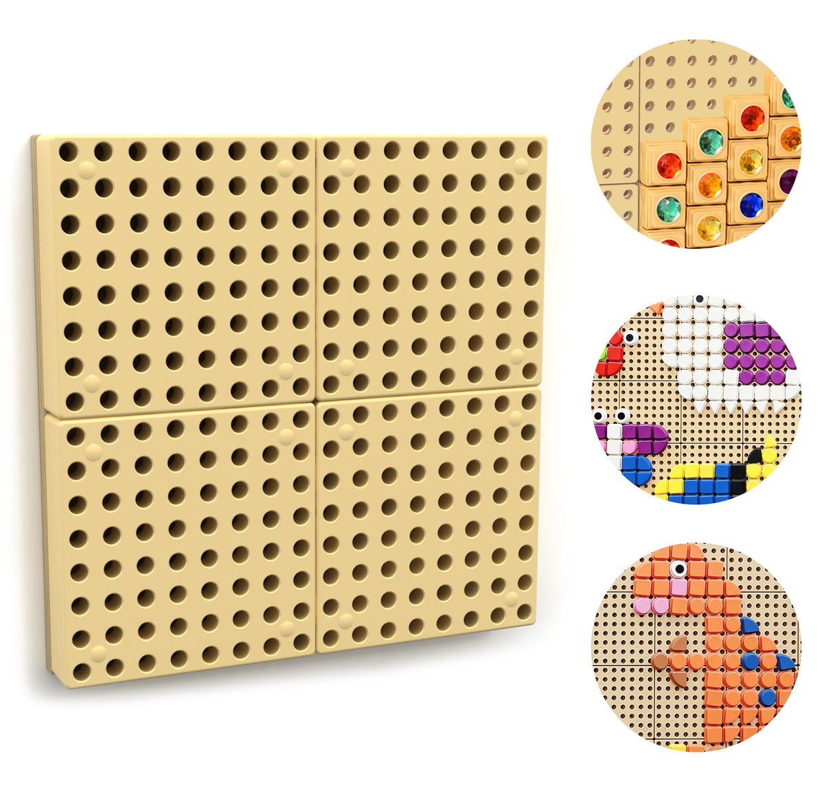 MASTERKIDZ STEM kūrybinė mokslo lenta – sieninis skydas su montavimo plokšte, 40 x 40 cm
