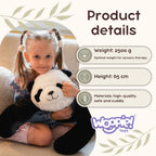 WOOPIE sveriamoji sensorinė pliušinė panda, 65 cm, 2,5 kg