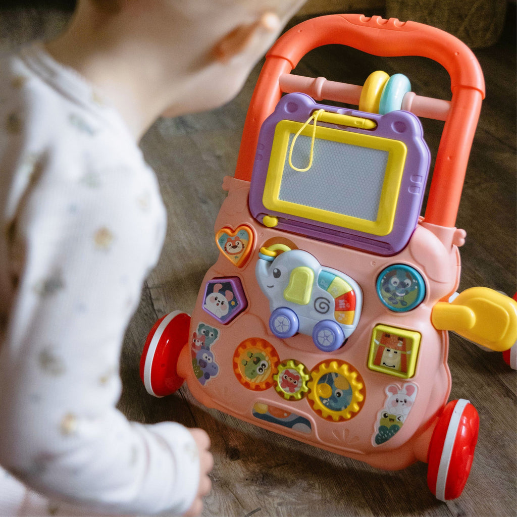 WOOPIE BABY interaktyvus muzikinis stumdukas-vaikštynė su piešimo lenta