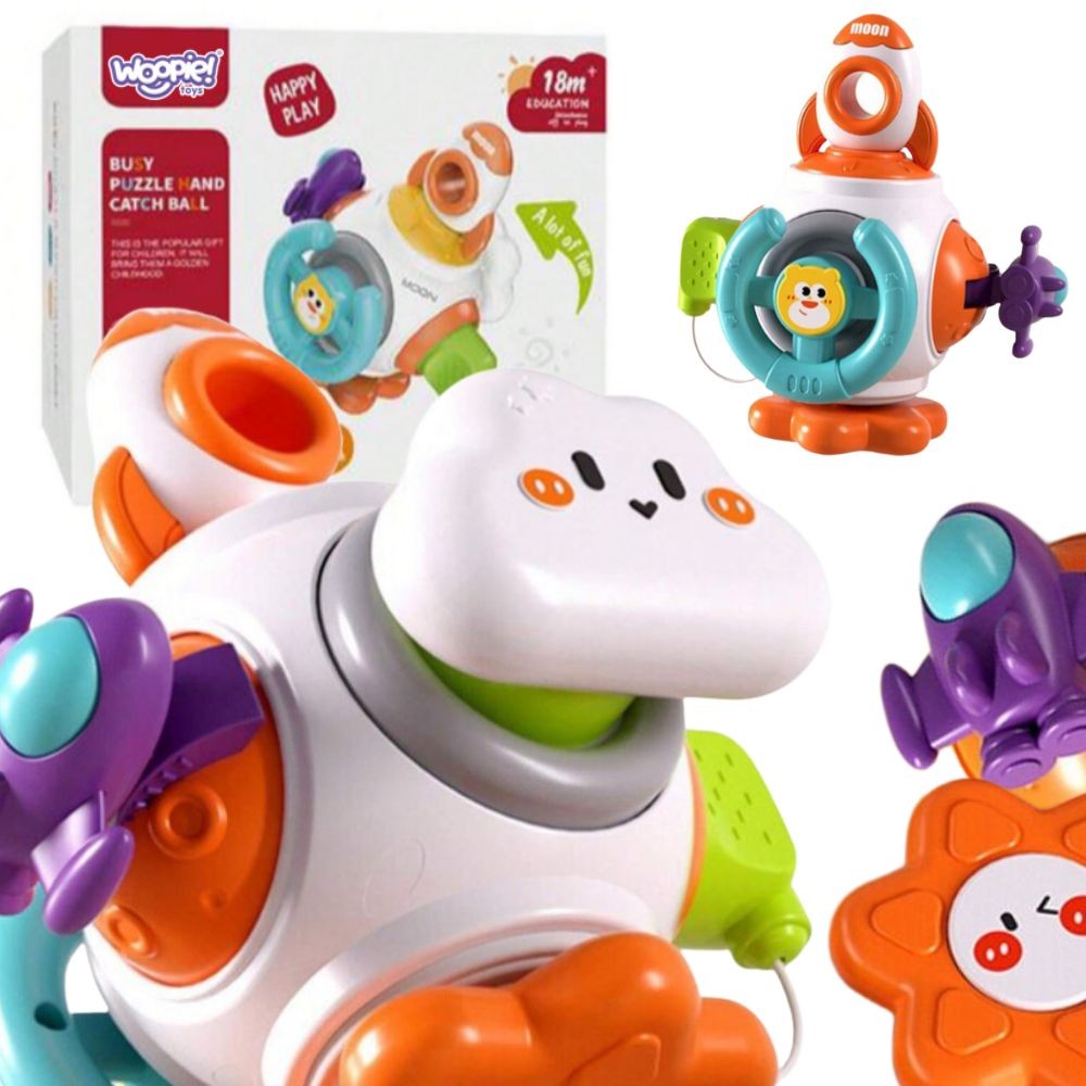 WOOPIE BABY kosminis lavinamasis kubas „Raketa“ 6 in 1, Montessori, nuo 18 mėn.