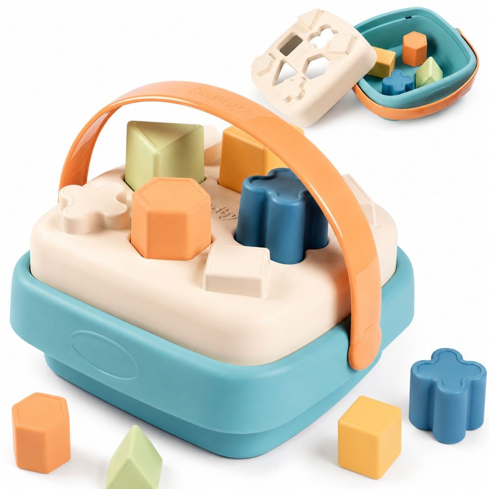 SMOBY Little Green formų rūšiuoklis bioplastiko krepšelyje