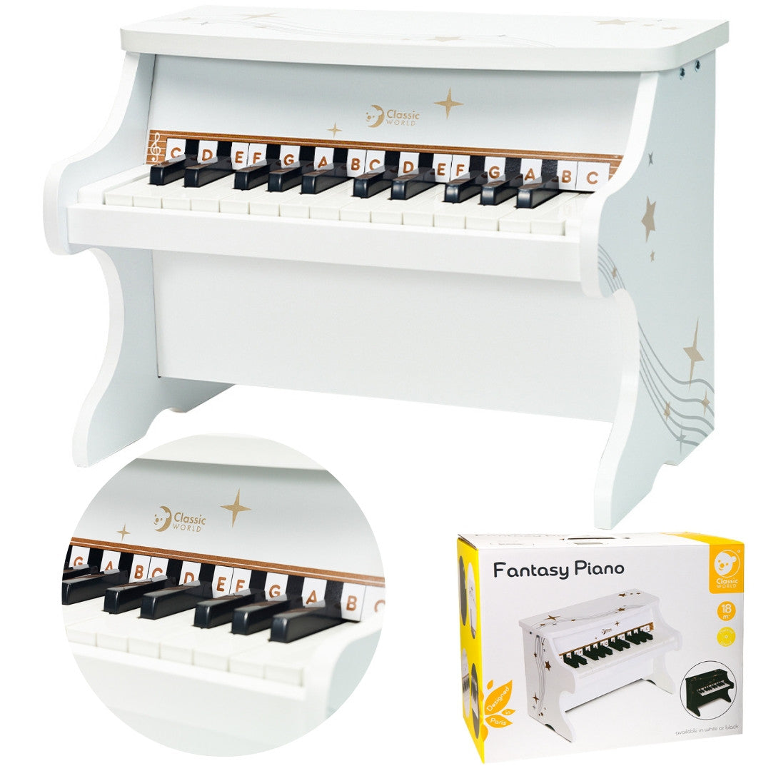 CLASSIC WORLD medinis pianinas vaikams su mokymosi knygele