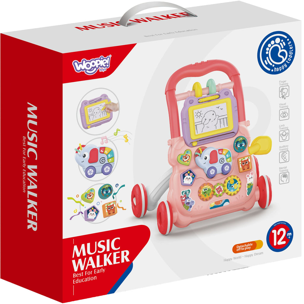 WOOPIE BABY interaktyvus muzikinis stumdukas-vaikštynė su piešimo lenta