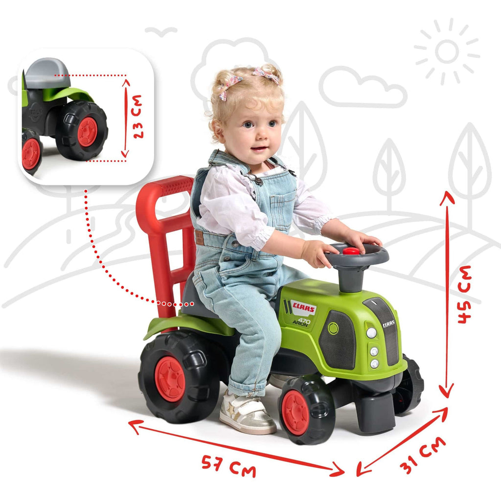 FALK paspiriamas traktorius-stumdukas Baby Claas Arion 470 su signalu