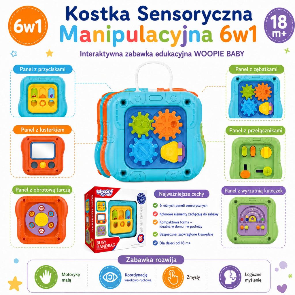 WOOPIE BABY sensorinis lavinamasis kubas 6in1