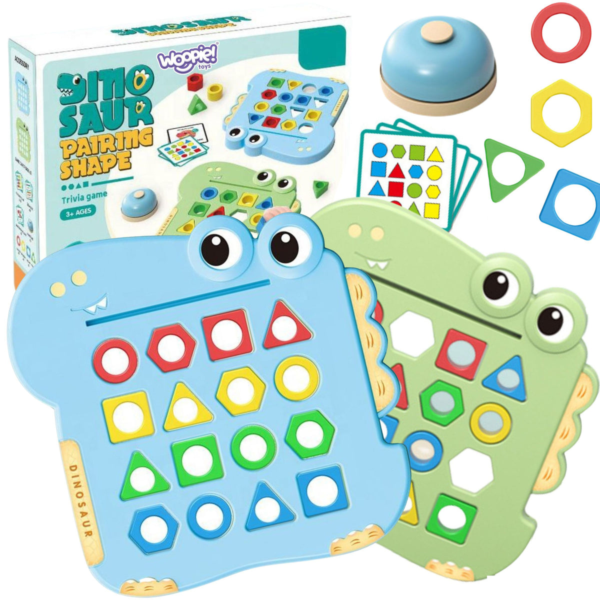 WOOPIE Montessori dinozaurų formų derinimo miklumo žaidimas