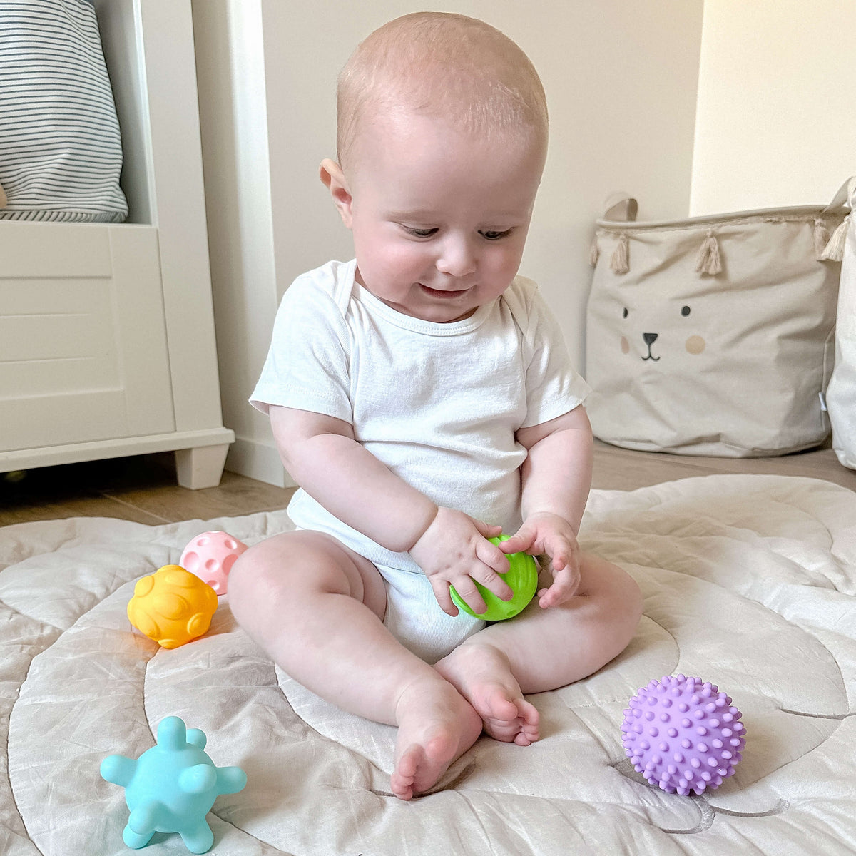 WOOPIE BABY sensorinės minkštos kaladėlės, 6 vnt.