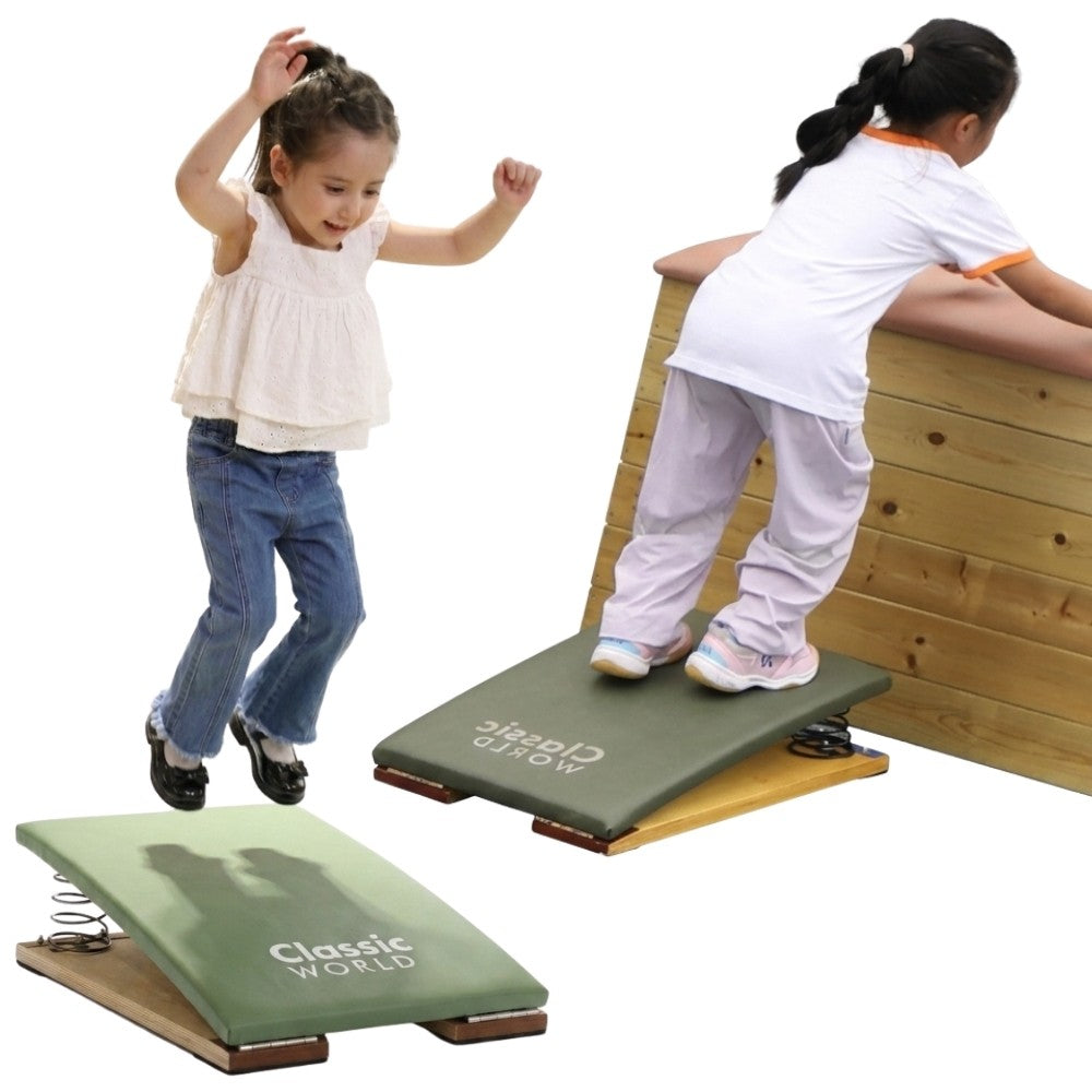 CLASSIC WORLD EDU medinis tramplinas – gimnastikos lenta su sertifikatais