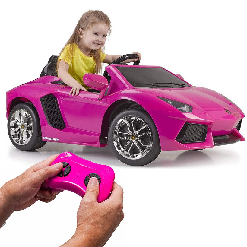FEBER Lamborghini Aventador rožinis elektromobilis 6V, nuo 3 metų