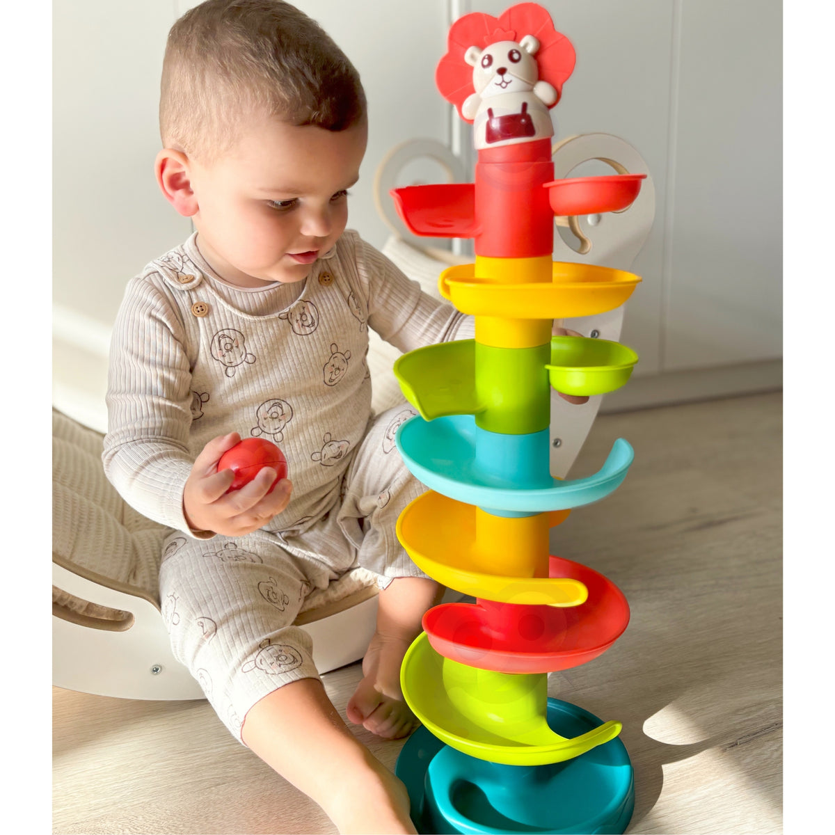 WOOPIE BABY kamuoliukų trasa-spiralė su 6 kamuoliukais