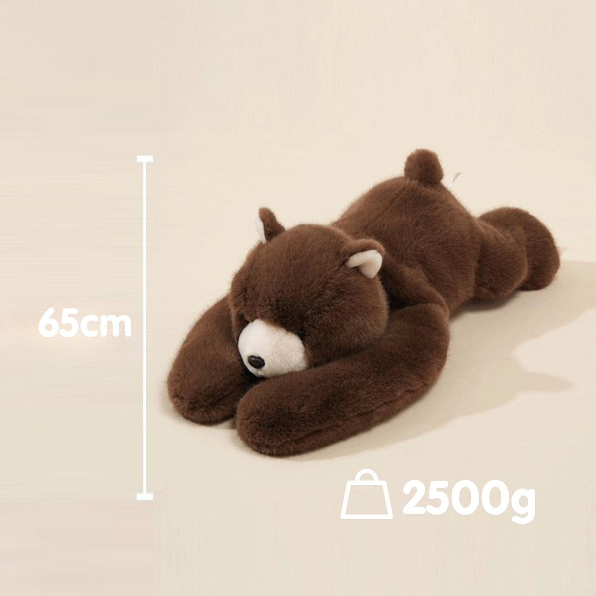 WOOPIE sveriamasis sensorinis pliušinis meškiukas, 65 cm, 2,5 kg