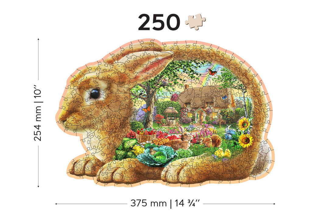 Medinė dėlionė „Sodo zuikis“, 250 detalių