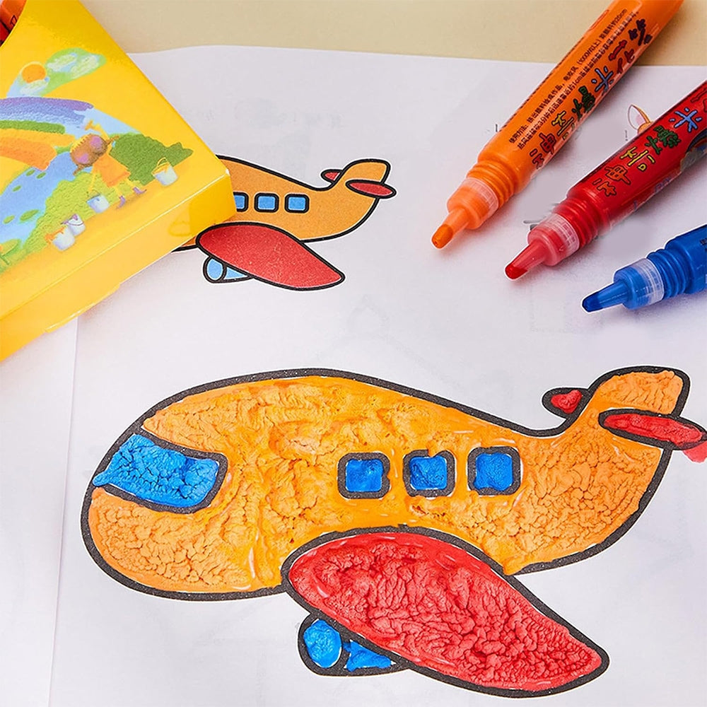 Flomasteriai su 3D efektu "POPCORN"