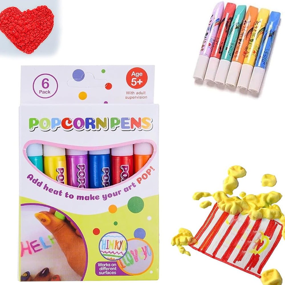 Flomasteriai su 3D efektu "POPCORN"