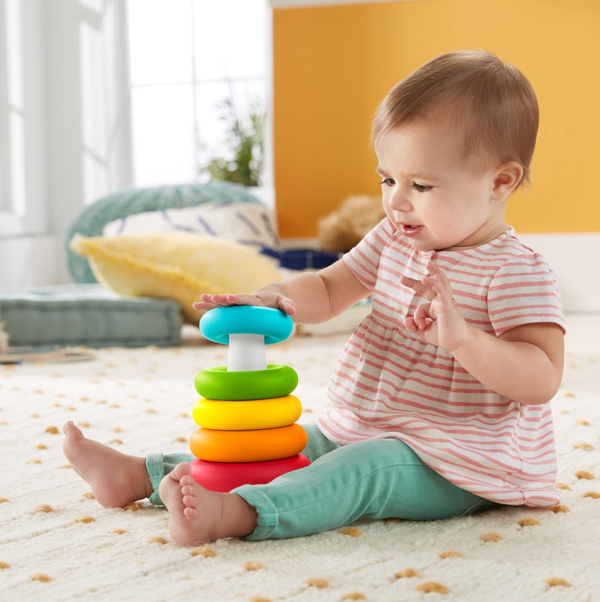 FISHER-PRICE bokštelis eko pakuotėje – Supk ir statyk (GRF09)