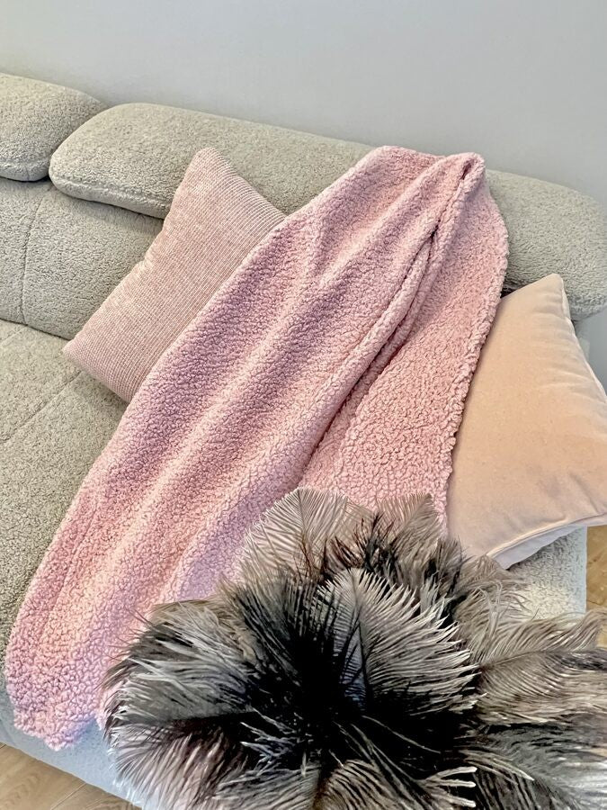 Handmade Bedspread & Blanket Teddy - Dusty Pink