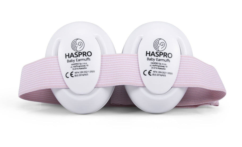 Haspro apsauginės ausinės kūdikiams rožinės BE05G