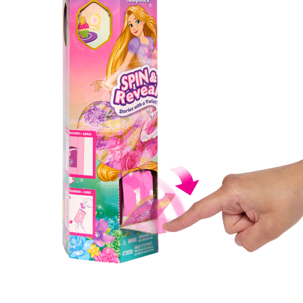 DISNEY PRINCESS SPIN and REVEAL Auksaplaukės siurprizų rinkinys (HTV86)