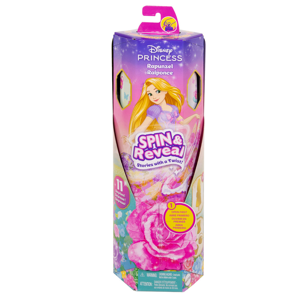 DISNEY PRINCESS SPIN and REVEAL Auksaplaukės siurprizų rinkinys (HTV86)