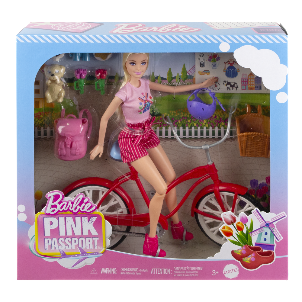 BARBIE lėlės ir dviračio rinkinys (HWJ00)
