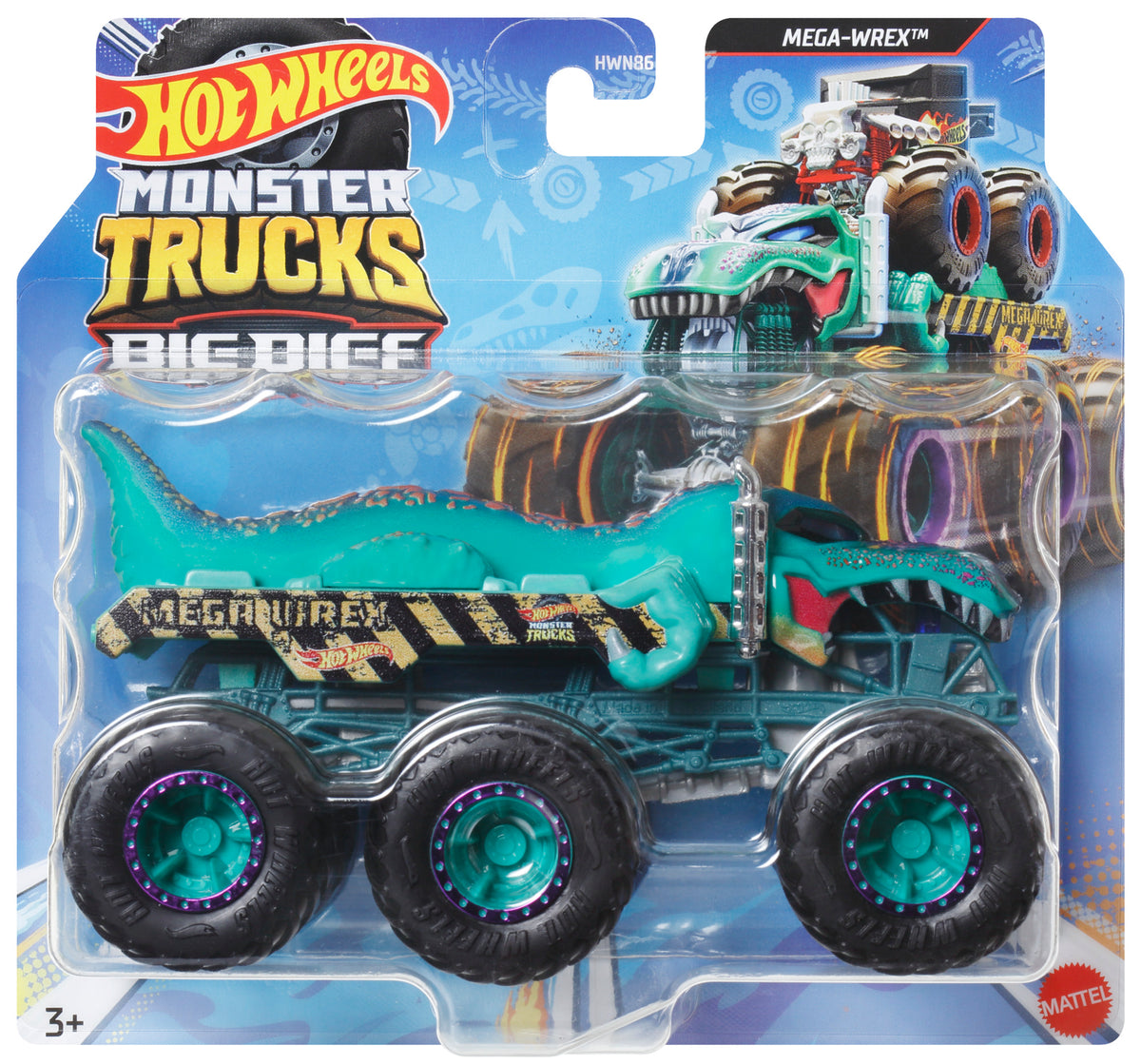HOT WHEELS MONSTER TRUCKS 1:64 mastelio džipai  (HWN86)