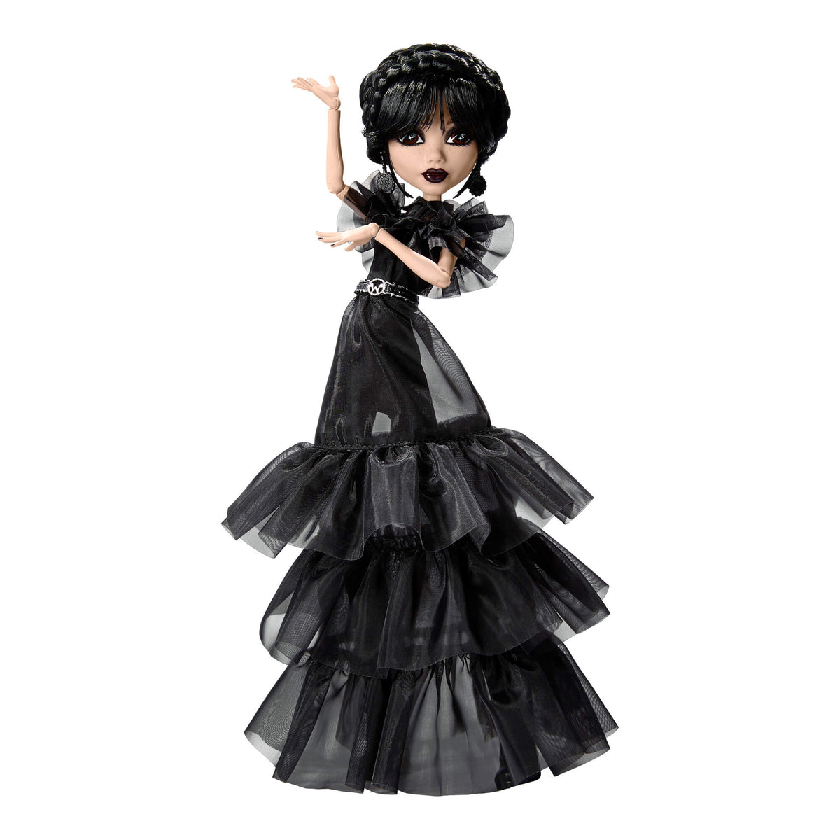 MONSTER HIGH X WEDNESDAY lėlė Trečiadienė juoda suknele (HXJ03)