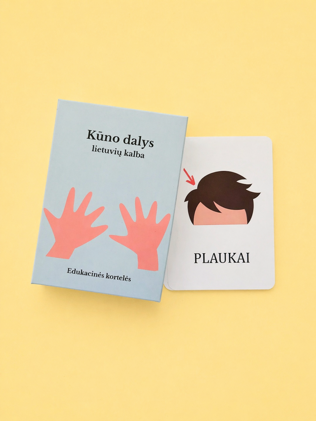 Mokomosios kortelės KŪNO DALYS lt/en/esp kalbomis