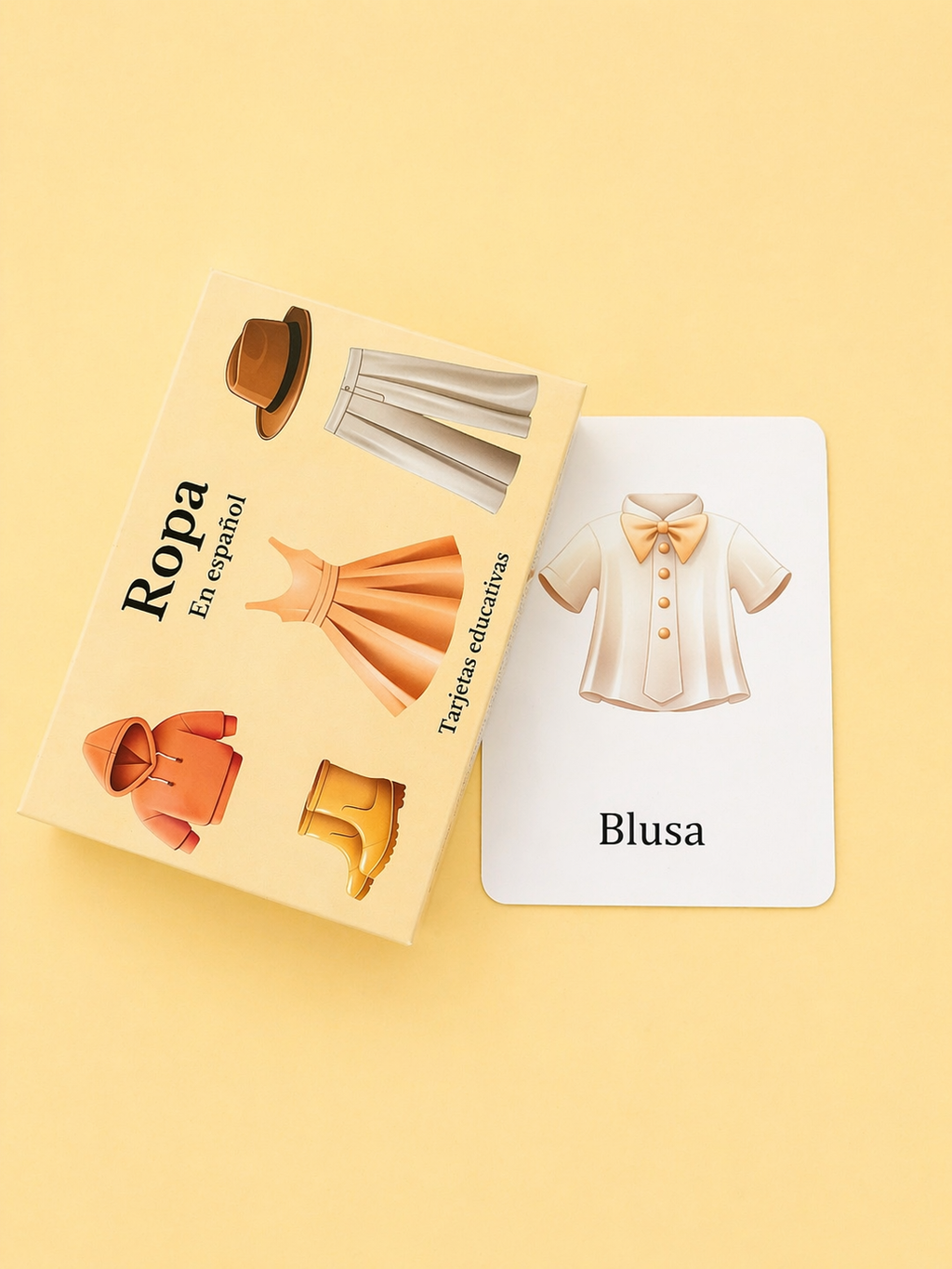 Mokomosios kortelės DRABUŽIAI lt/en/esp kalbomis
