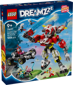 LEGO DREAMZzz 71497 Kuperio tigro robotas ir Zero lenktyninis automobilis
