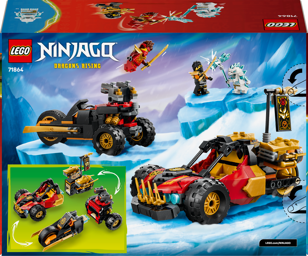 LEGO NINJAGO 71864 Kai ir Cole jungiamos transporto priemonės