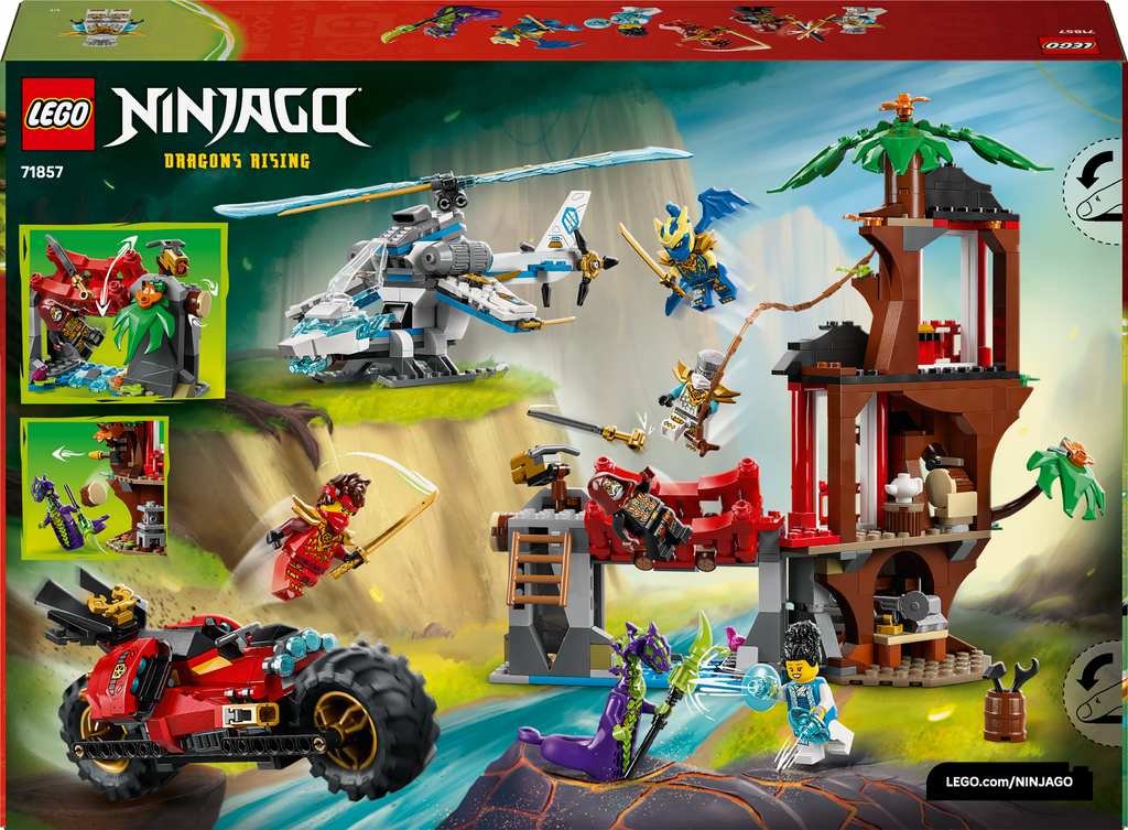 LEGO NINJAGO 71857 Nindzių transporto ir medžio namelio mūšis