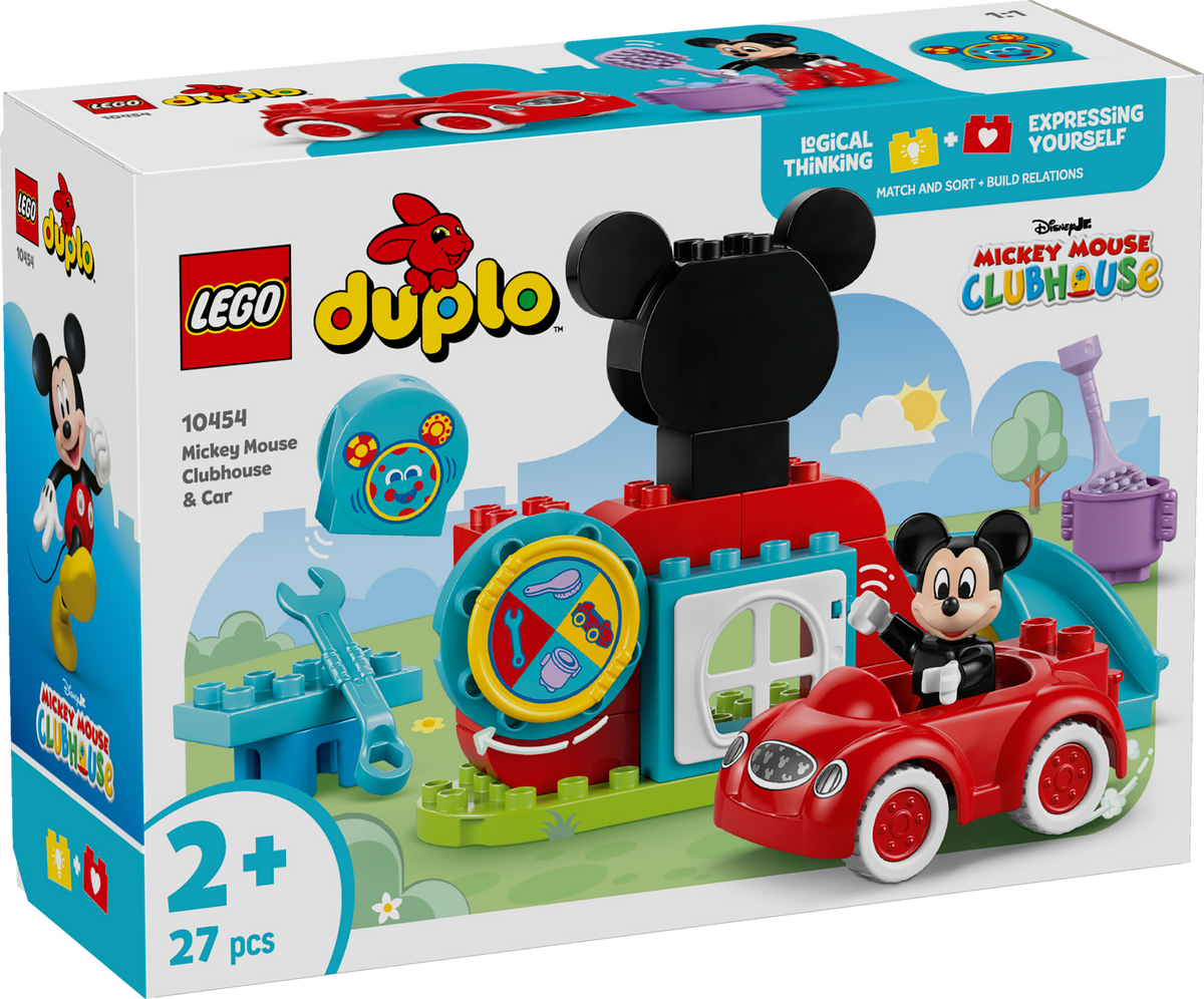 LEGO DUPLO 10454 Peliuko Mikio klubo namelis ir automobilis