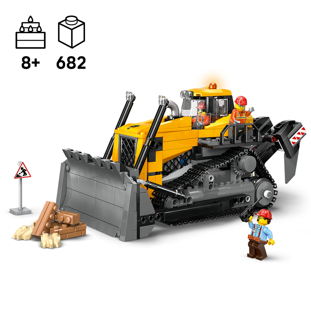 LEGO City 60466 Geltonas buldozeris su priekiniu krautuvu