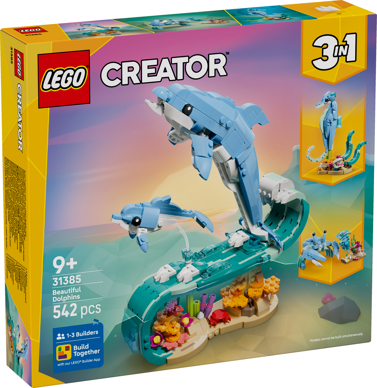 LEGO Creator 31385 Jūros gyvūnai: gražuoliai delfinai