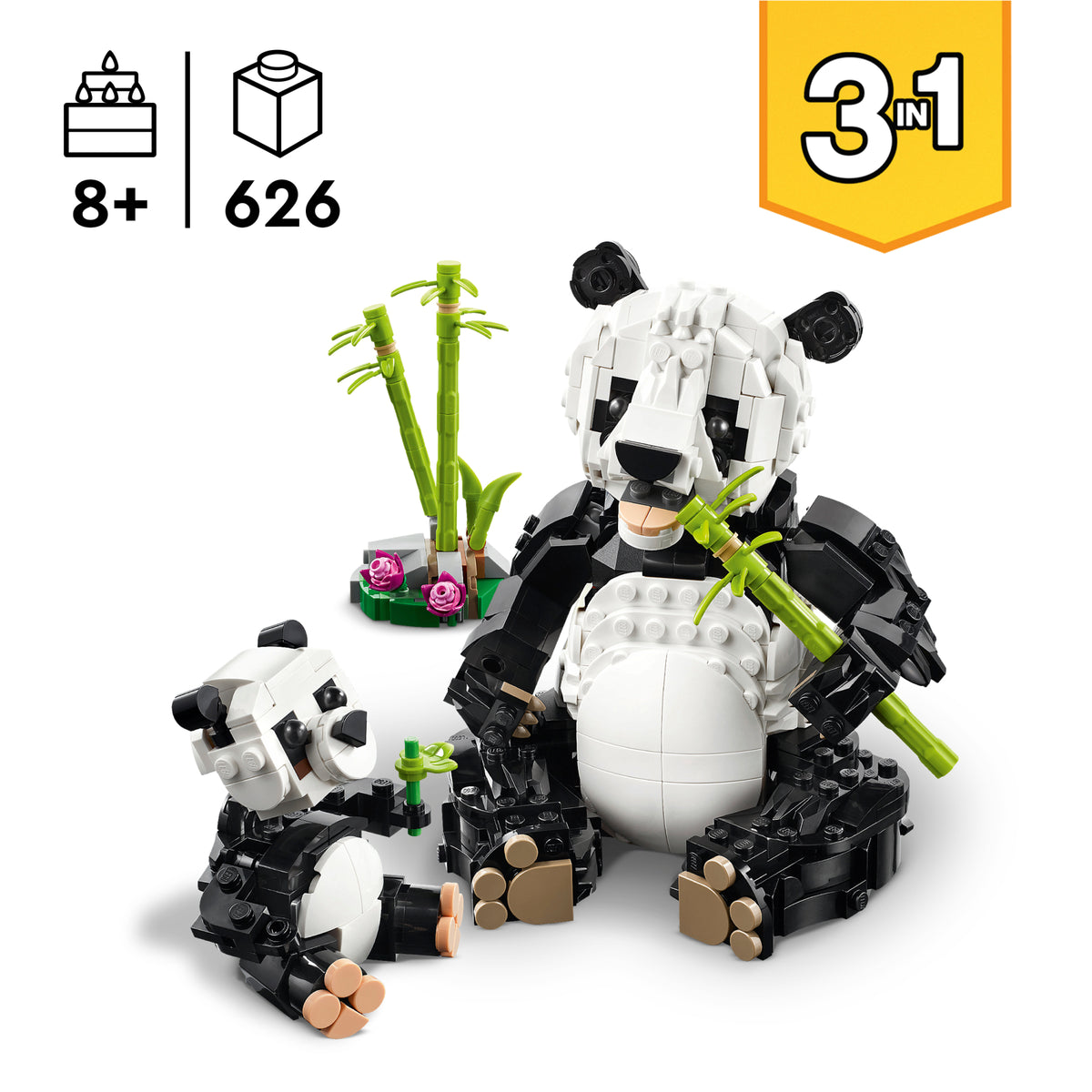 LEGO Creator 31165 Laukiniai gyvūnai: pandų šeima