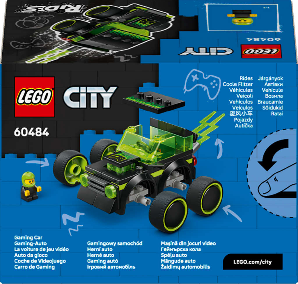 LEGO City 60484 Žaidimų lenktyninis automobilis