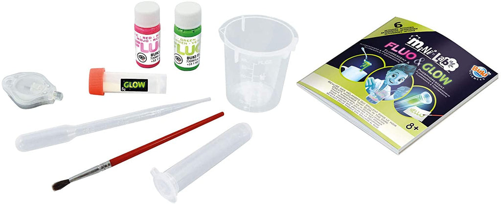 Buki Mini Lab Fluo & Glow – tamsoje švytintys eksperimentai