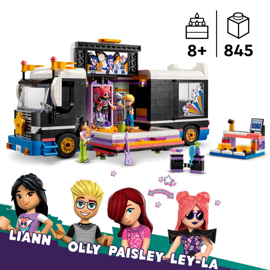 LEGO Friends 42619 Popžvaigždės koncertinis autobusas
