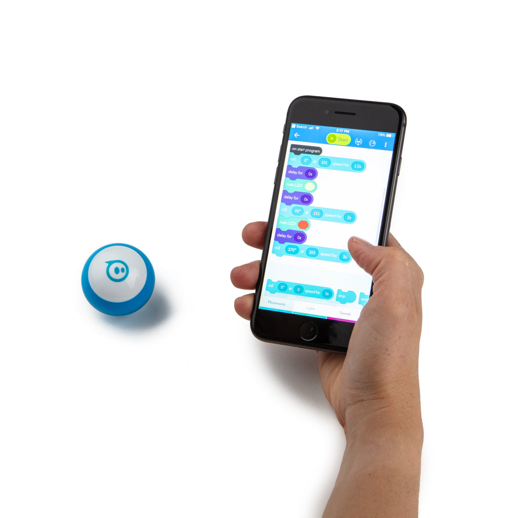 Sphero Mini programuojamas robotas, mėlynas