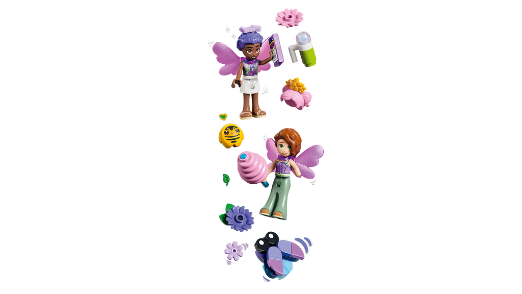 LEGO Friends 42702 Besisukančių gėlių ir fėjų puodelių karuselė