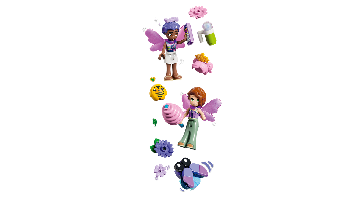 LEGO Friends 42702 Besisukančių gėlių ir fėjų puodelių karuselė