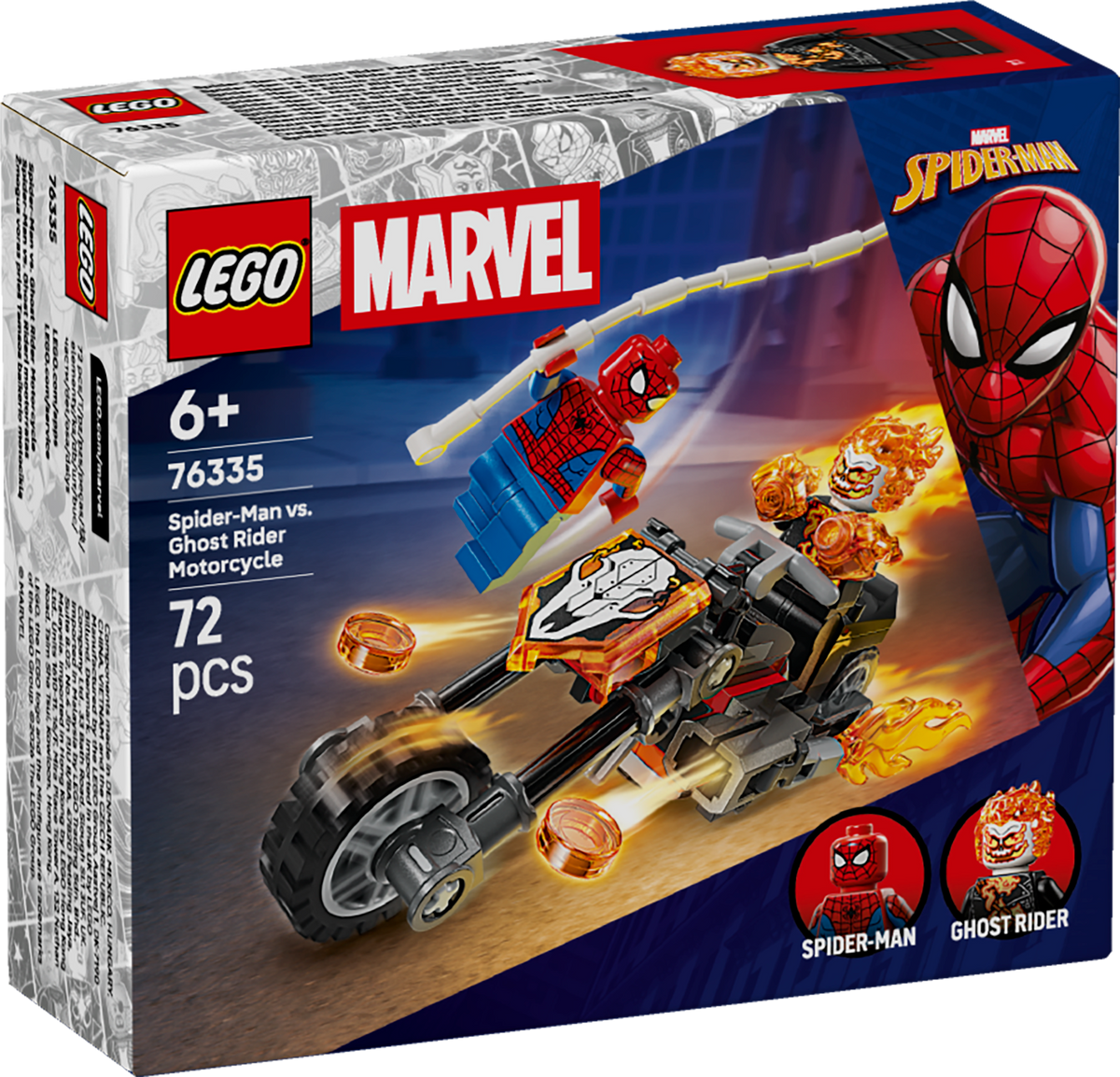 LEGO Marvel 76335 Žmogus-voras prieš Ghost Rider motociklą
