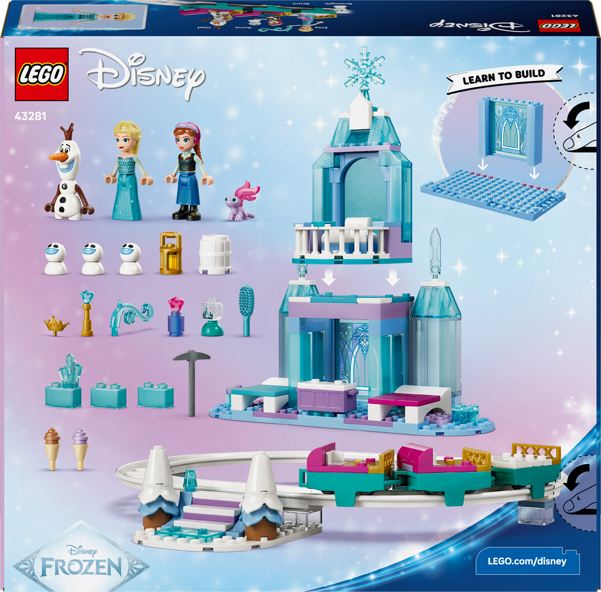 LEGO Disney 43281 Elzos ledo pilis ir nuotykis rogėmis