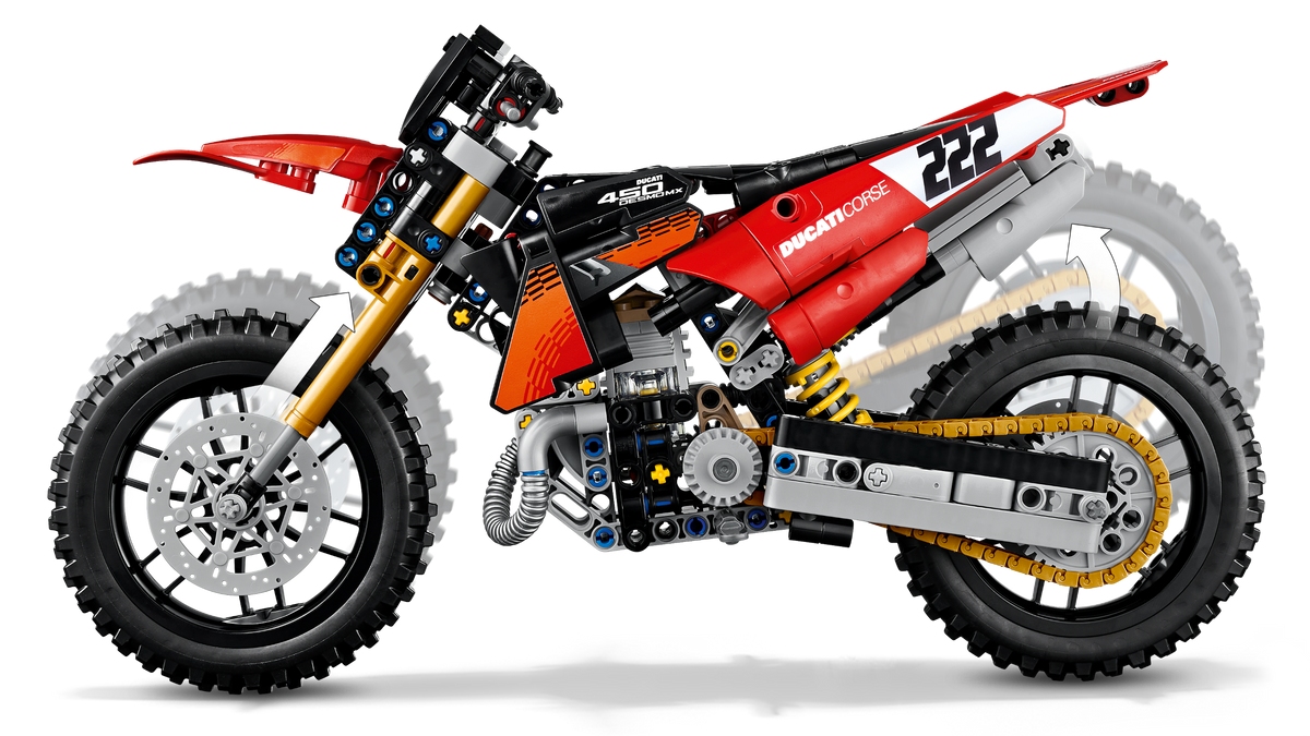 LEGO Technic 42238 Ducati Desmo450 MX Factory motociklas