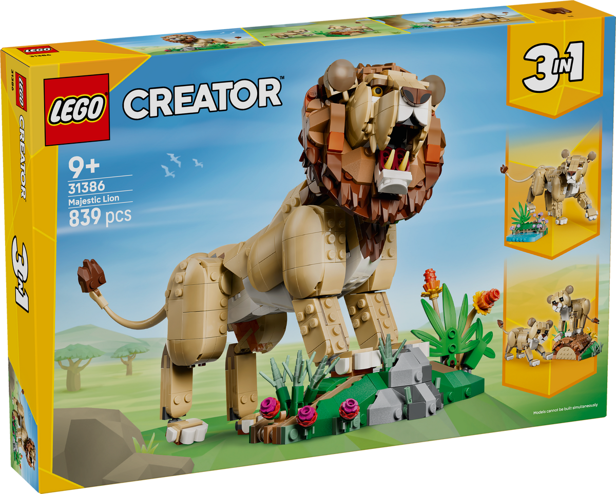 LEGO Creator 31386 Laukiniai gyvūnai: didingas liūtas