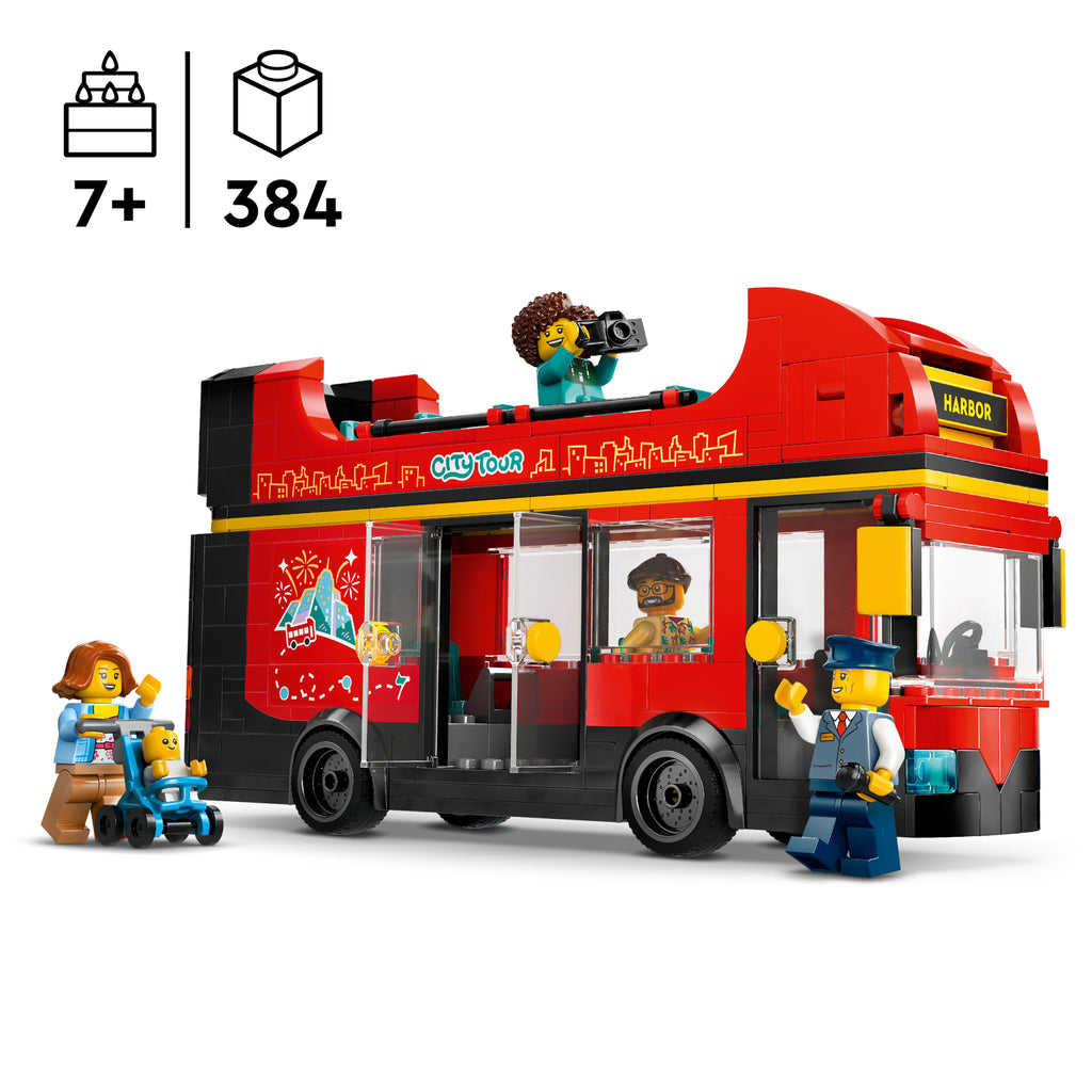 LEGO City 60407 Raudonas dviaukštis ekskursijų autobusas