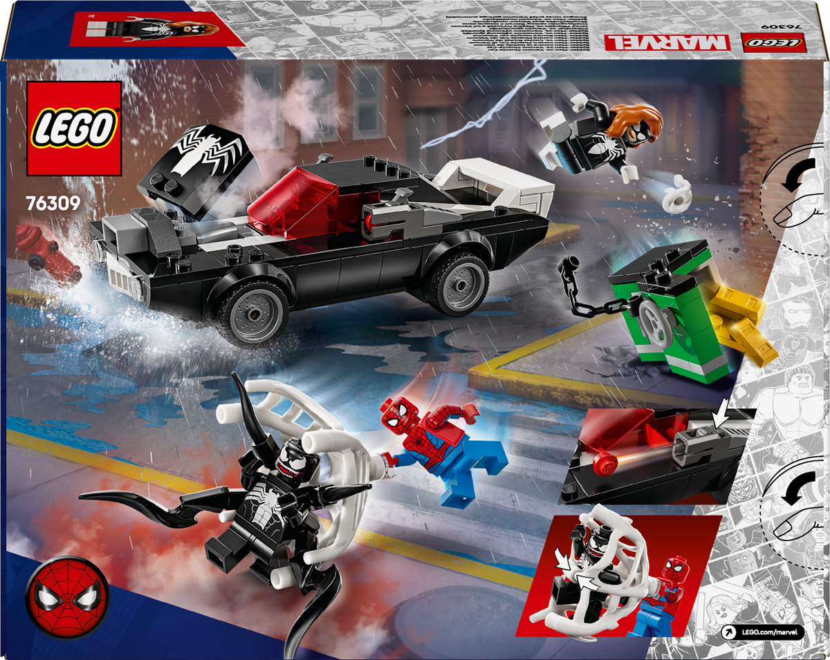 LEGO Marvel 76309 Žmogus-voras prieš Veneno galingąjį automobilį