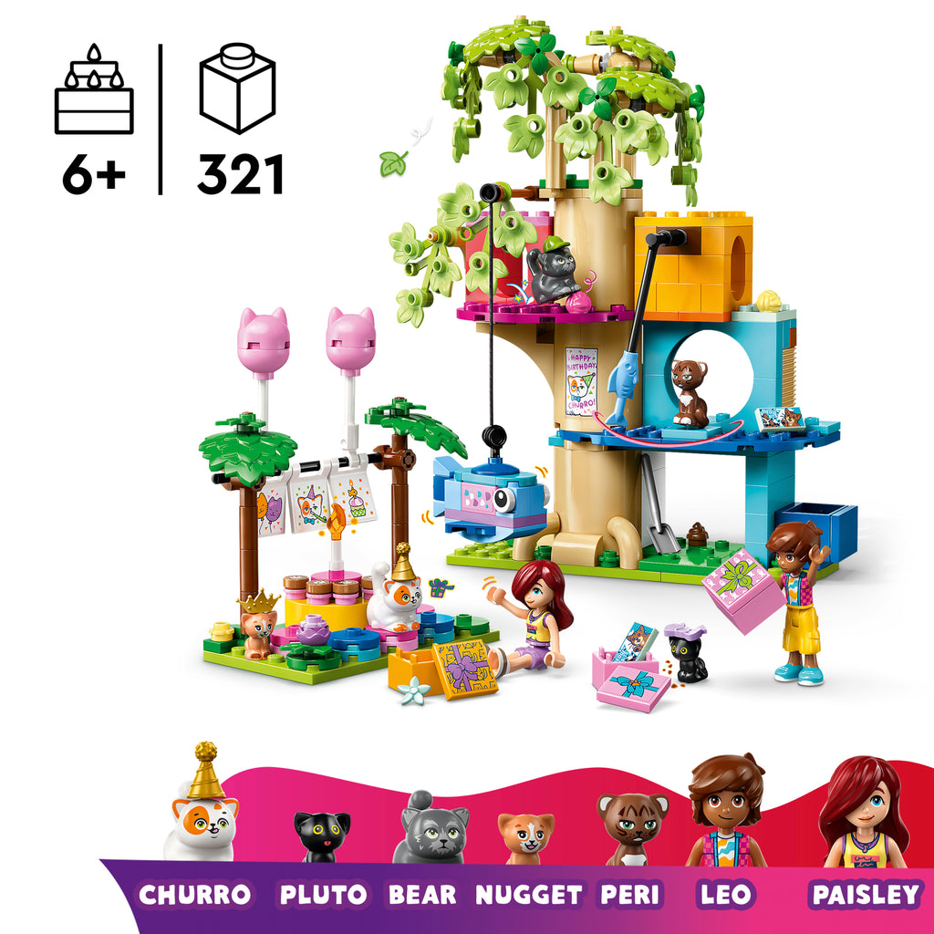 LEGO Friends 42666 Kačių gimtadienis ir medžio namelis